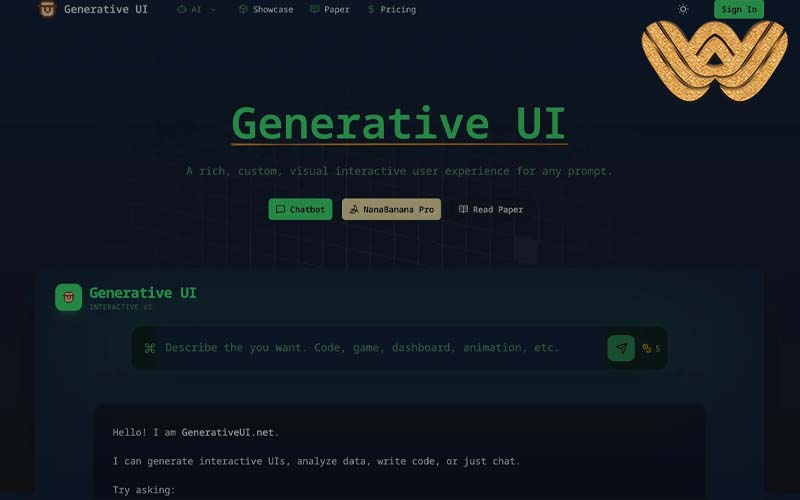Generative UI رابط کاربری مولد